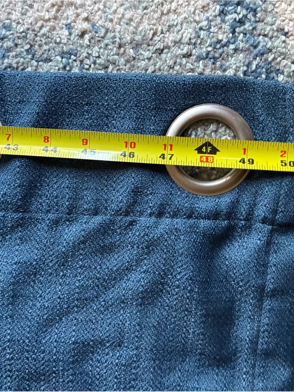 Set of 2 Navy Blue Grommet Blackout Curtain Panels – 52